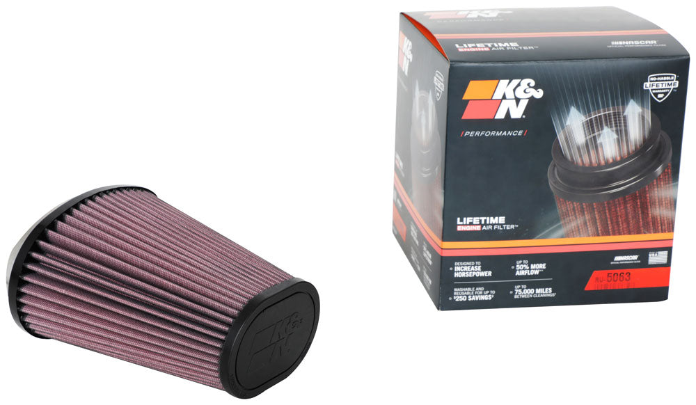 K&N RU-5063 Universal Clamp-On Air Filter - Truck Part Superstore