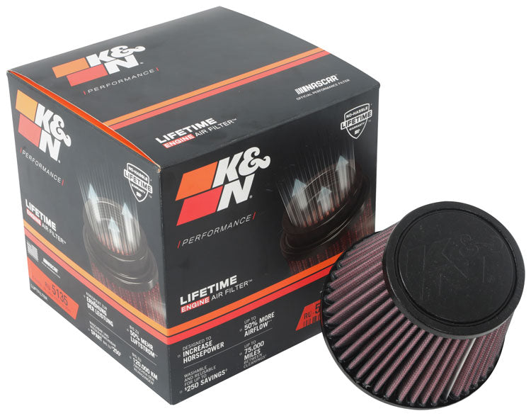 K&N RU-5135 Universal Clamp-On Air Filter - Truck Part Superstore