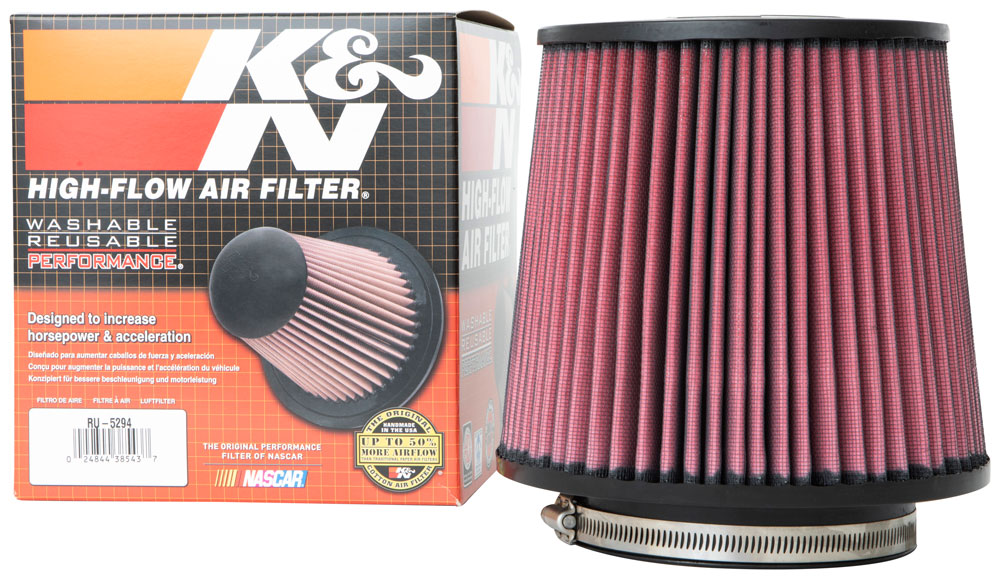 K&N RU-5294 Universal Clamp-On Air Filter - Truck Part Superstore
