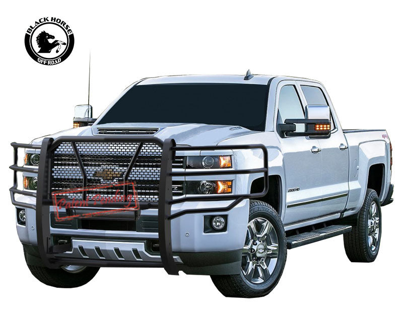 Black Horse Off Road RU-CHSI14-B Rugged Heavy Duty Grille Guard - Truck Part Superstore