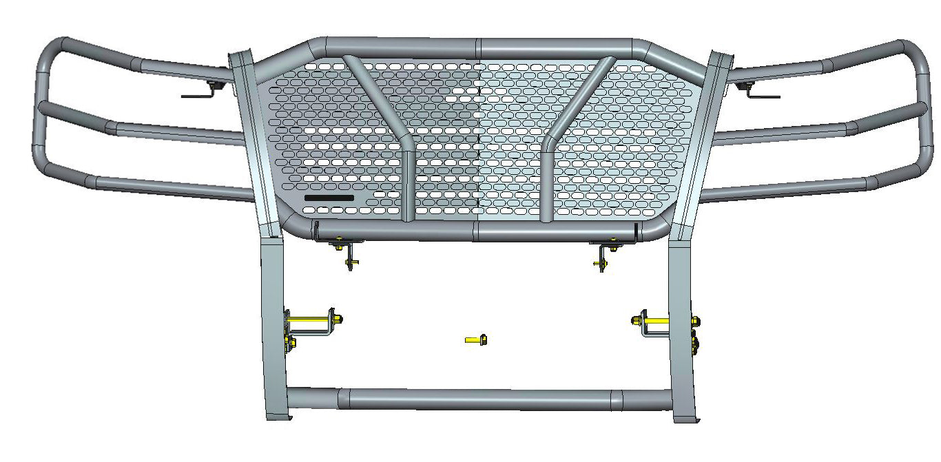 Black Horse Off Road RU-CHTA07-B-K2 Rugged HD Grille Guard Kit - Truck Part Superstore