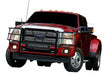 Black Horse Off Road RU-FOF211-B Rugged Heavy Duty Grille Guard - Truck Part Superstore