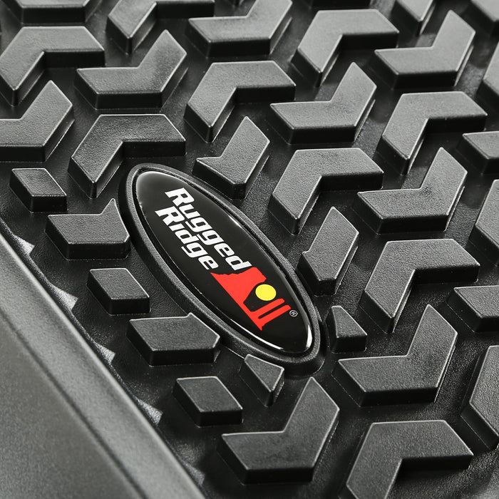 Rugged Ridge 12987.01 All Terrain Floor Liner; Rear; Black; PVC; Textured; - Truck Part Superstore