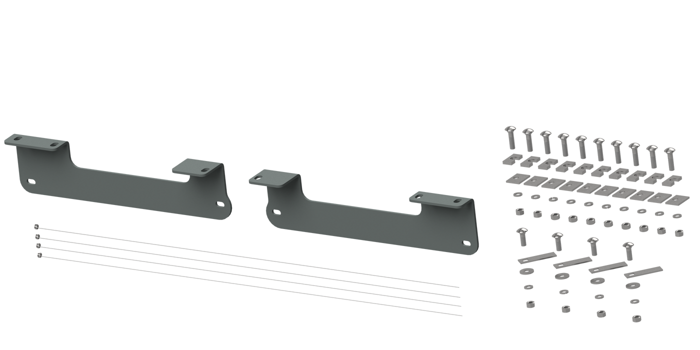 B&W Trailer Hitches RVR2404 Custom Installation Brackets For Universal Mounting Rails For Some Ford Trucks - Truck Part Superstore