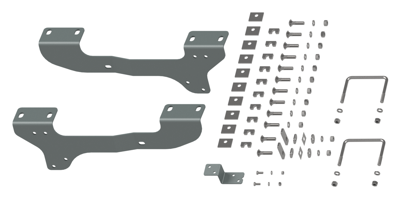 B&W Trailer Hitches RVR2503 Custom Installation Brackets For Universal Mounting Rails For Some GM Trucks - Truck Part Superstore