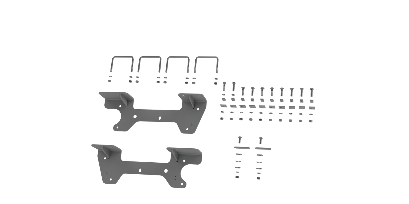 B&W Trailer Hitches RVR2504 Custom Installation Brackets For Universal Mounting Rails For Some GM Trucks - Truck Part Superstore