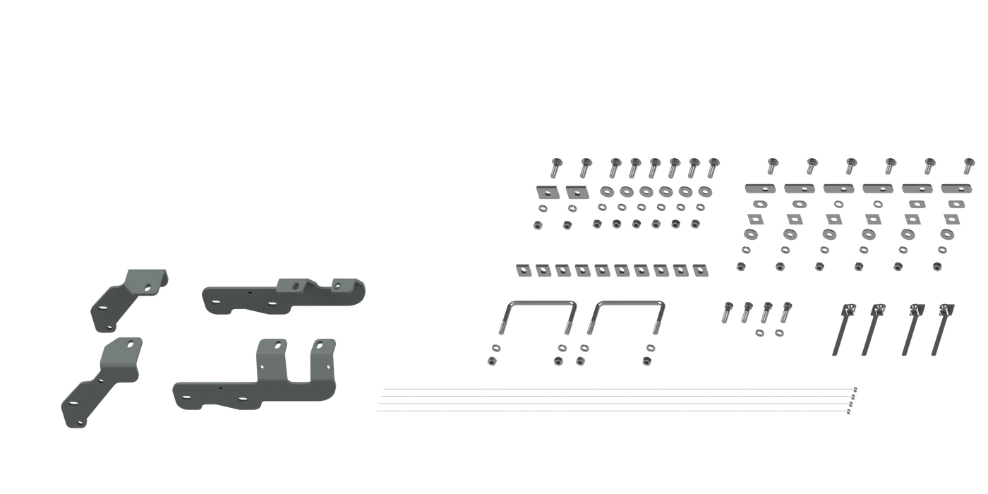 B&W Trailer Hitches RVR2604 Custom Installation Brackets For Universal Mounting Rails For Some RAM Trucks - Truck Part Superstore