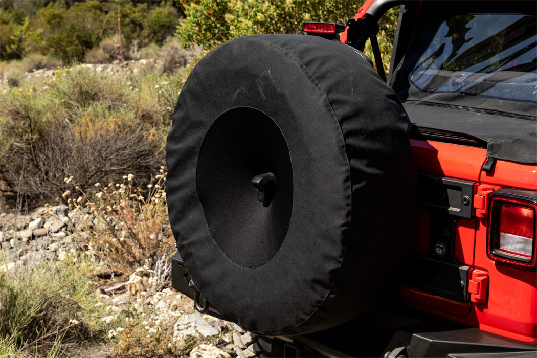 Rampage 773575 Tire Cover; w/Camera Slot; 37 in.; Black; - Truck Part Superstore