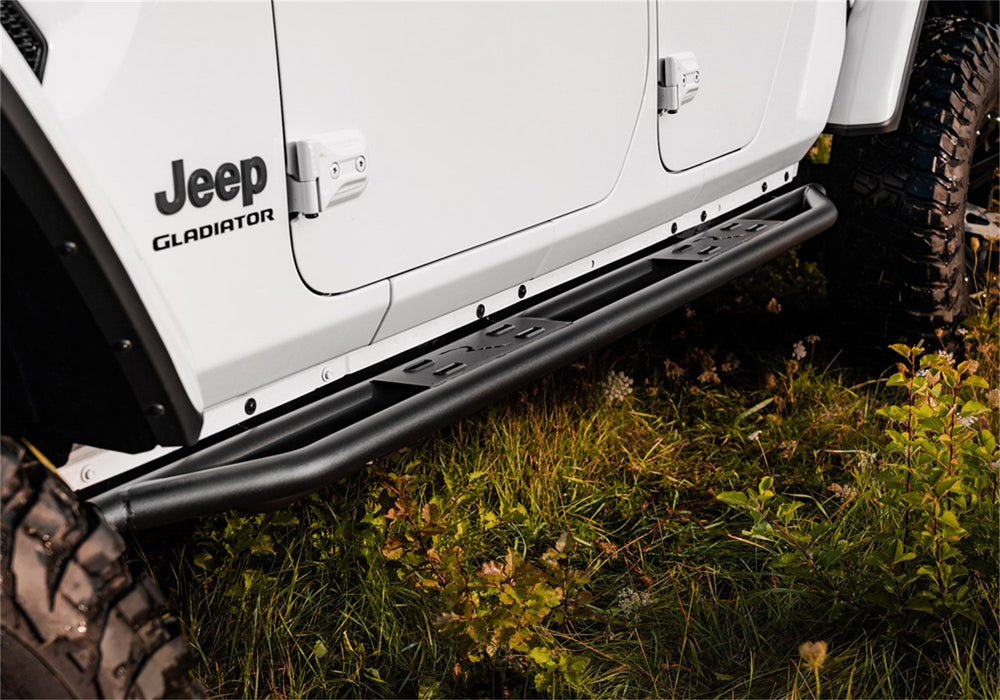 Rampage 88736 SRS Side Bar Rock Crawler Style; Black; Pair; - Truck Part Superstore