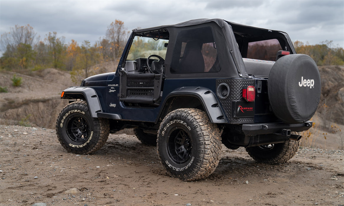 Rampage 106535 Frameless Trail Top Complete; Black Diamond; Vinyl; - Truck Part Superstore