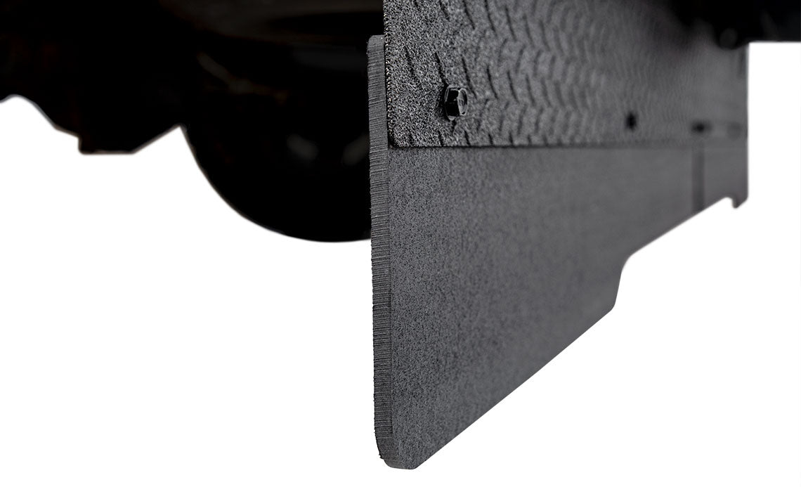 ROCKSTAR Mud Flaps H3020179 Full Width Tow Flap; w/o Exhaust Cutout; Black Urethane; - Truck Part Superstore