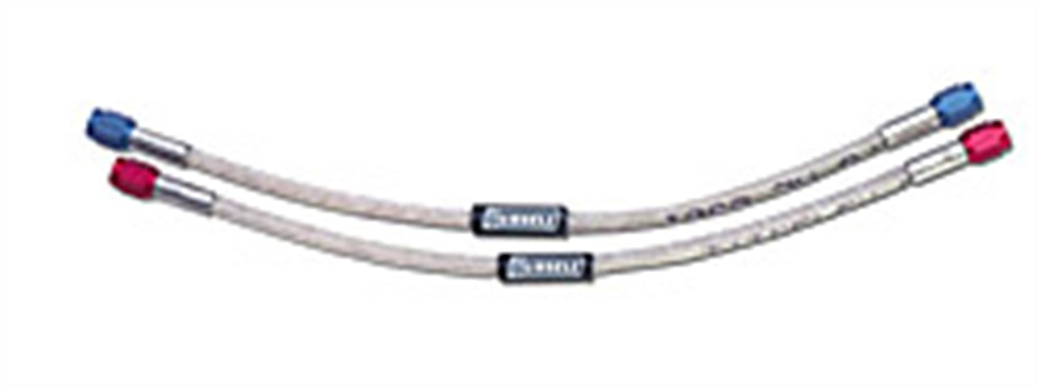 Russell 658190 Nitrous Line; -3AN; 4 ft.; Red; 90 Deg. To Straight; - Truck Part Superstore