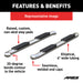 ARIES S223005-2 4in. Polished Stainless Oval Side Bars; Select Ford F-250; F-350 Super Duty - Truck Part Superstore