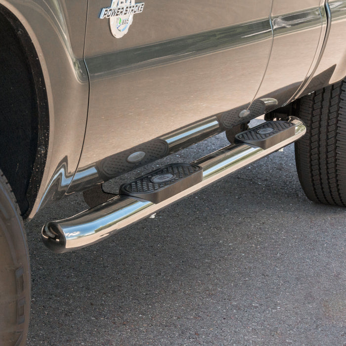 ARIES S223005-2 4in. Polished Stainless Oval Side Bars; Select Ford F-250; F-350 Super Duty - Truck Part Superstore