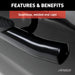ARIES S223005 4in. Black Steel Oval Side Bars; Select Ford F-250; F-350 Super Duty - Truck Part Superstore