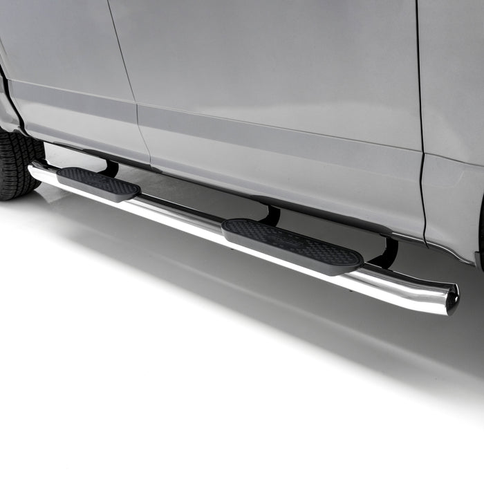 ARIES S223016-2 4in. Polished Stainless Oval Side Bars; Select Ford F-150 - Truck Part Superstore