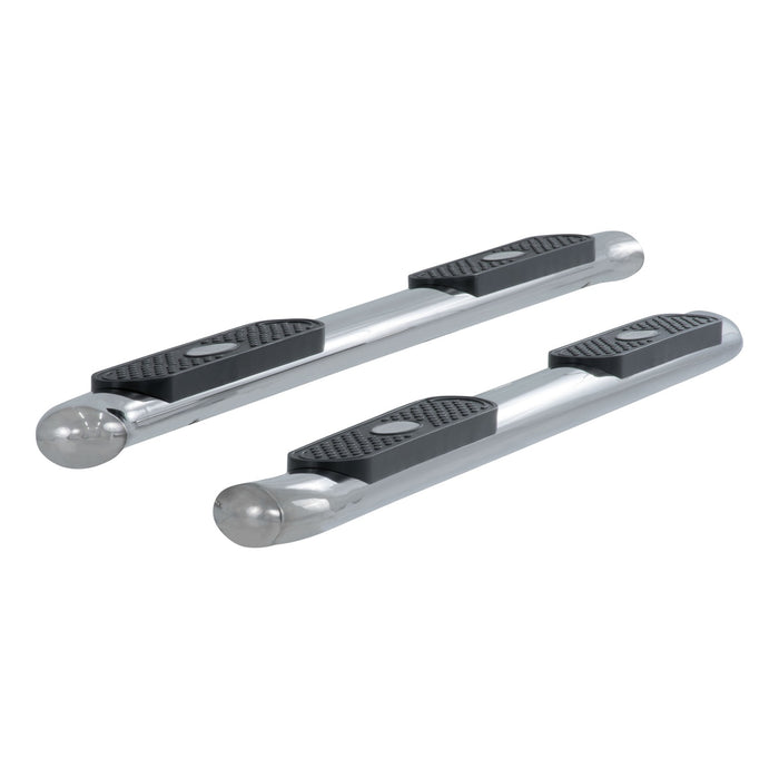 ARIES S224031-2 4in. Polished Stainless Oval Side Bars; Select Chevrolet Traverse; GMC Acadia - Truck Part Superstore