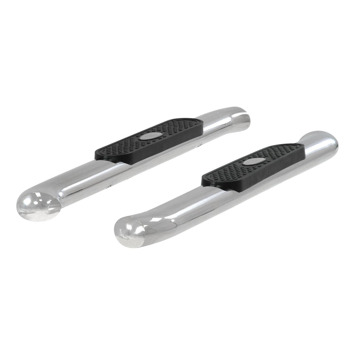 ARIES S224048-2 4in. Polished Stainless Oval Side Bars; Select Silverado; Sierra 1500; 2500; 350 - Truck Part Superstore