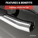 ARIES S224048-2 4in. Polished Stainless Oval Side Bars; Select Silverado; Sierra 1500; 2500; 350 - Truck Part Superstore