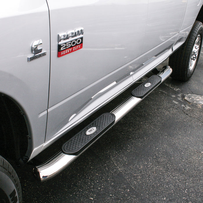 ARIES S225008-2 4in. Polished Stainless Oval Side Bars; Select Dodge Ram 1500; 2500; 3500 - Truck Part Superstore