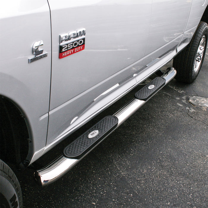 ARIES S225008-2 4in. Polished Stainless Oval Side Bars; Select Dodge Ram 1500; 2500; 3500 - Truck Part Superstore