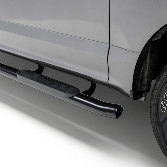 ARIES S225041 4in. Black Steel Oval Side Bars; Select Dodge; Ram 1500; 2500; 3500 - Truck Part Superstore