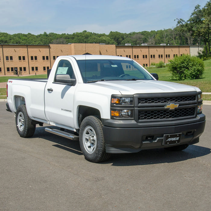 ARIES S2853 6in. x 53in. Polished Stainless Oval Side Bars (No Brackets) - Truck Part Superstore