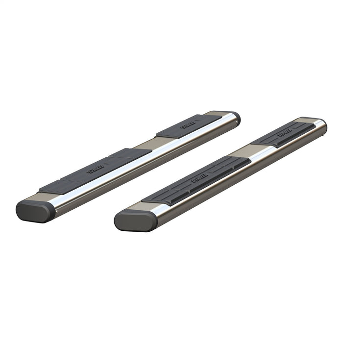 ARIES S2875 6in. x 75in. Polished Stainless Oval Side Bars (No Brackets) - Truck Part Superstore