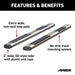 ARIES S2891 6in. x 91in. Polished Stainless Oval Side Bars (No Brackets) - Truck Part Superstore