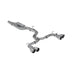 MBRP Exhaust S4603304 3in. Cat-Back; Valve Delete; Quad Split Rear Exit; T304 Stainless Steel. - Truck Part Superstore