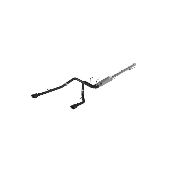MBRP S5146BLK Cat Back Exhaust System Dual Split Rear Black Coated Through Stock Bumper For 09-18 RAM 1500 5.7L 19-22 RAM 1500 Classic MBRP - Truck Part Superstore