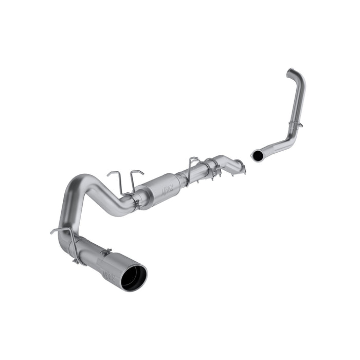 MBRP S6206409 4 Inch Turbo Back Single Side Stock Cat Exit T409 Stainless Steel For 03-07 Ford F-250/350 6.0L Extended Cab/Crew Cab MBRP - Truck Part Superstore