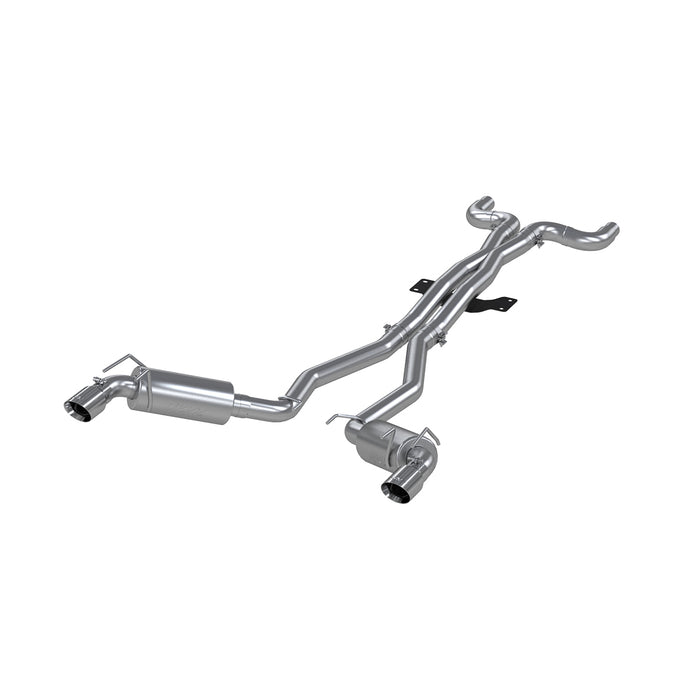 MBRP S7018409 Dual Cat Back Exhaust System Round Tips T409 Stainless Steel For 10-15 Chevrolet Camaro, V8 6.2L 6 Speed MBRP - Truck Part Superstore