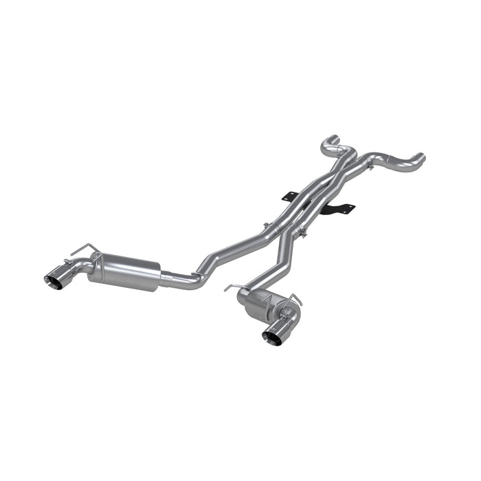 MBRP S7018409 Dual Cat Back Exhaust System Round Tips T409 Stainless Steel For 10-15 Chevrolet Camaro, V8 6.2L 6 Speed MBRP - Truck Part Superstore