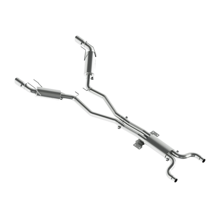 MBRP S7024409 3 Inch Dual Cat Back Exhaust System Round Tips T409 Stainless Steel For 10-15 Chevrolet Camaro, V8 6.2L Automatic L99 MBRP - Truck Part Superstore