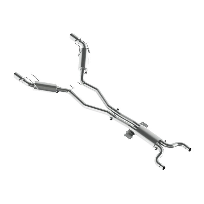 MBRP S7024409 3 Inch Dual Cat Back Exhaust System Round Tips T409 Stainless Steel For 10-15 Chevrolet Camaro, V8 6.2L Automatic L99 MBRP - Truck Part Superstore