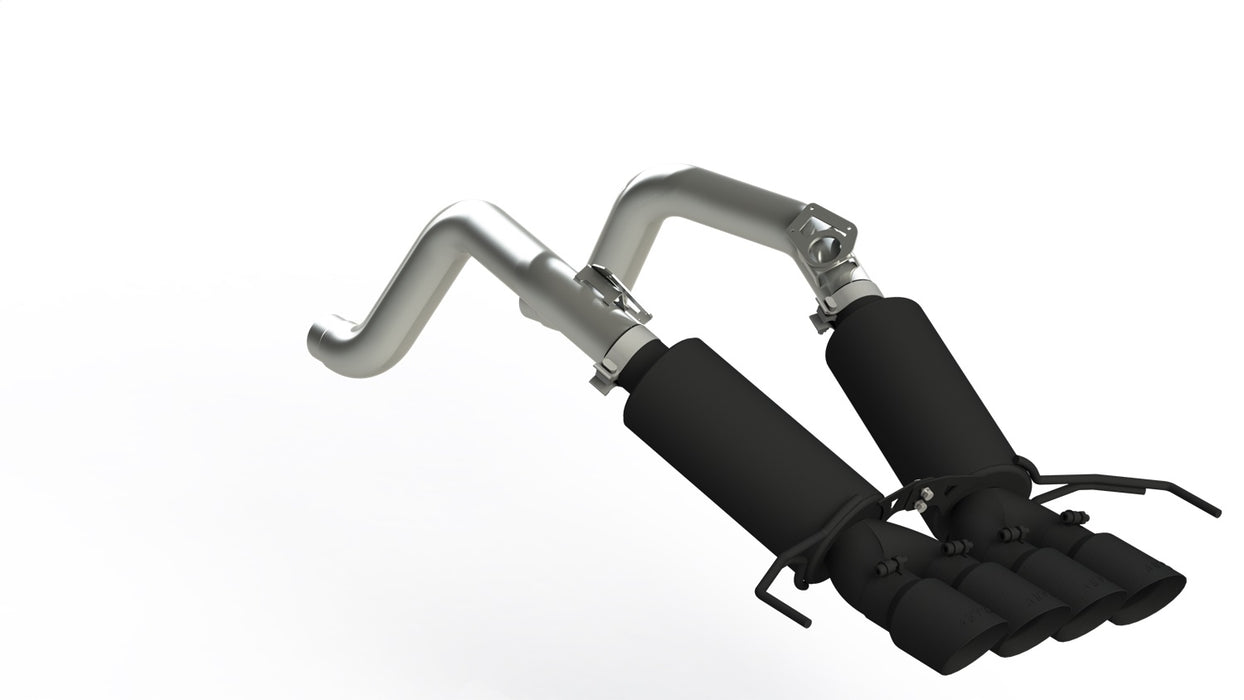 MBRP S7030BLK Corvette 3 Inch Axle Back Dual Rear With Quad Tips Black Series For 14-19 Chevrolet Corvette MBRP - Truck Part Superstore