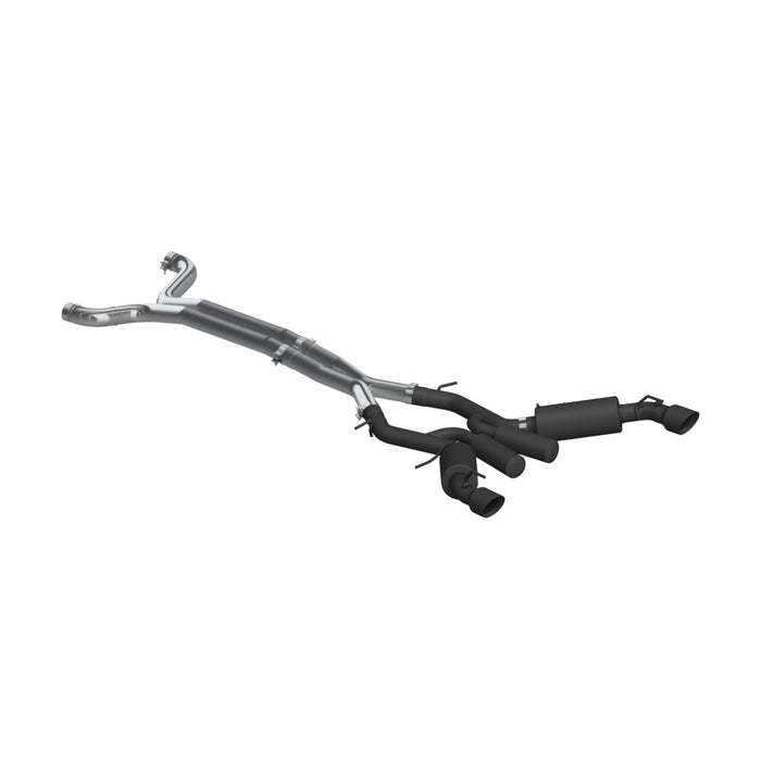 MBRP S7035BLK Chevrolet 3 Inch Dual Cat Back Exhaust System Black Series For 16-22 Chevrolet Camaro SS 6 Speed Coupe Only MBRP - Truck Part Superstore