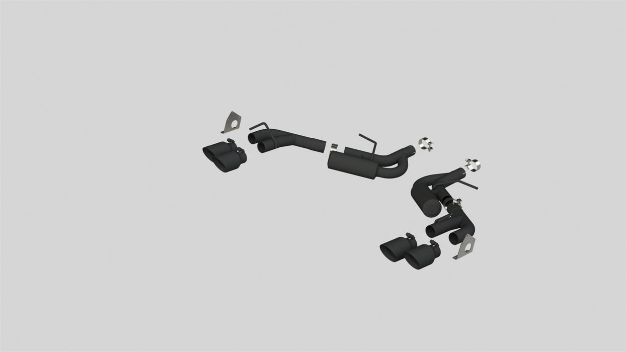 MBRP S7039BLK Exhaust Pipe 2.5 Inch Dual Axle Back NPP For 16-22 Camaro V6 3.6L With Quad 4 Inch Dual Wall Tips Black Coated MBRP - Truck Part Superstore