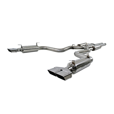 MBRP S7110304 Cat Back Exhaust System Dual Split Rear T304 Stainless Steel Street Version For 08-14 Dodge Challenger SRT8, 6.1L Hemi MBRP - Truck Part Superstore