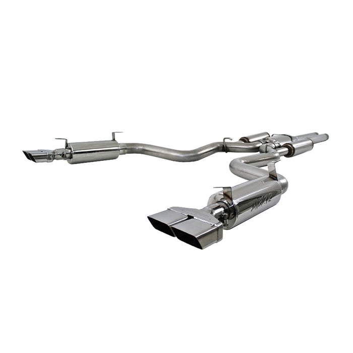 MBRP S7110304 Cat Back Exhaust System Dual Split Rear T304 Stainless Steel Street Version For 08-14 Dodge Challenger SRT8, 6.1L Hemi MBRP - Truck Part Superstore