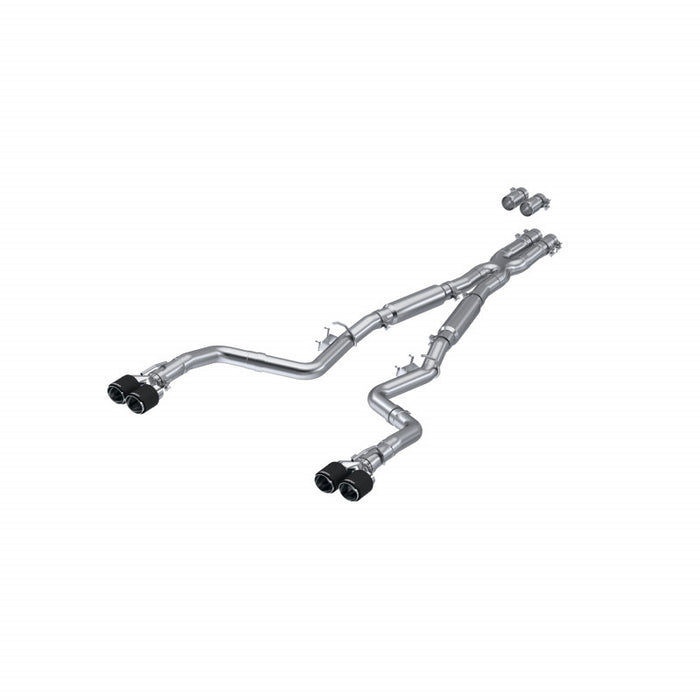 MBRP Exhaust S71133CF T304 Stainless Steel with Quad Carbon Fiber Tips. - Truck Part Superstore
