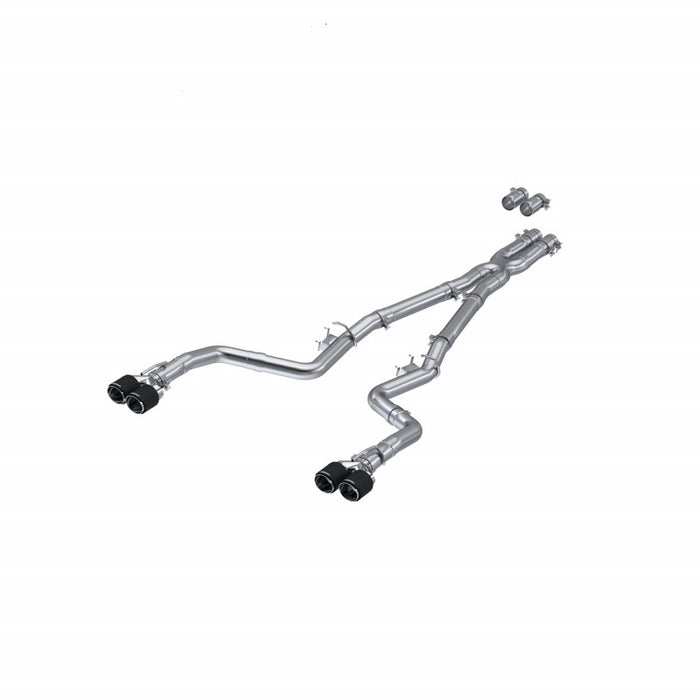 MBRP Exhaust S71143CF T304 Stainless Steel with Quad Carbon Fiber Tips. - Truck Part Superstore