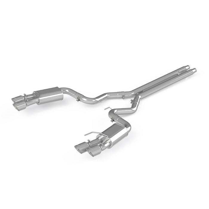 MBRP S7205304 3 Inch Cat Back Exhaust System For 18-22 Ford Mustang GT 5.0L With Quad 4 Inch Dual Wall Tips Street Version T304 Stainless Steel MBRP - Truck Part Superstore