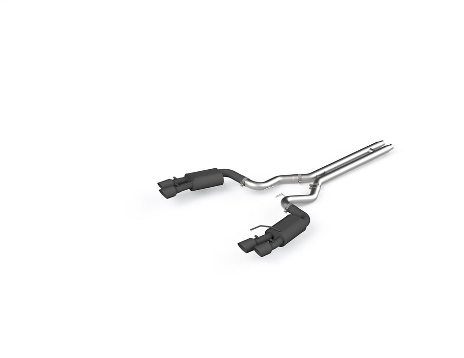 MBRP S7205BLK 3 Inch Cat Back Exhaust System For 18-22 Ford Mustang GT 5.0L With Quad 4 Inch Dual Wall Tips Street Version Black Coated MBRP - Truck Part Superstore