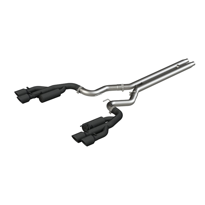 MBRP S7207BLK 3 Inch Cat Back Exhaust System For 18-22 Ford Mustang GT 5.0L With Quad 4 Inch Dual Wall Tips Race Version Black Coated MBRP - Truck Part Superstore