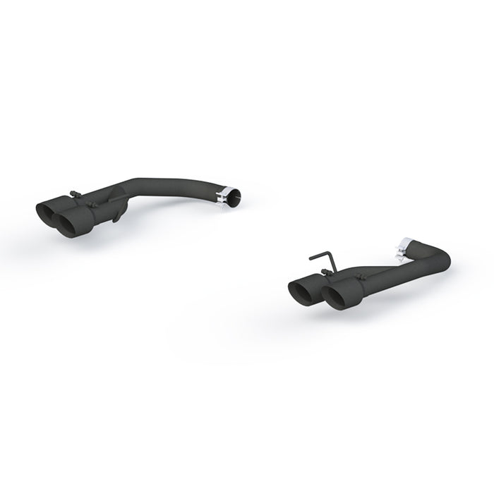 MBRP S7211BLK Exhaust Pipe 2.5 Inch Axle Back With Quad 4 Inch Dual Wall Tips For 18-22 Ford Mustang GT 5.0L Non Active Exhaust Black Coated MBRP - Truck Part Superstore
