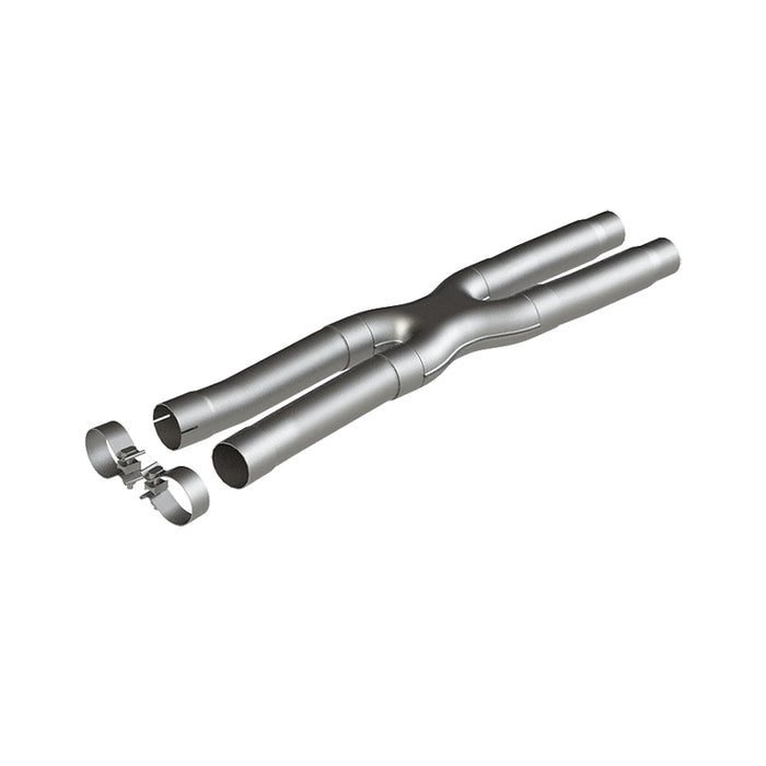 MBRP S7213AL Ford Mustang 5.0L MBRP 2.5 Inch Exhaust Resonator Bypass X-Pipe Aluminized Steel Series For 15-22 Ford Mustang GT 5.0L MBRP - Truck Part Superstore