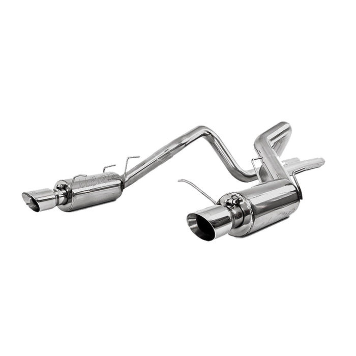 MBRP S7258409 Cat Back Exhaust System Dual Split Rear Street Version T409 Stainless Steel For 11-14 Ford Mustang GT 5.0L 11-12 Ford Shelby GT500 MBRP - Truck Part Superstore