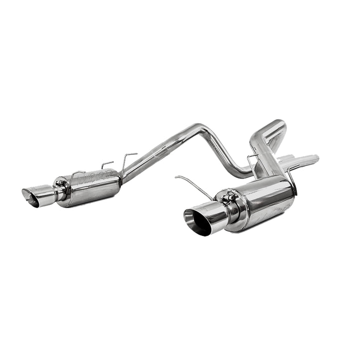 MBRP S7258409 Cat Back Exhaust System Dual Split Rear Street Version T409 Stainless Steel For 11-14 Ford Mustang GT 5.0L 11-12 Ford Shelby GT500 MBRP - Truck Part Superstore